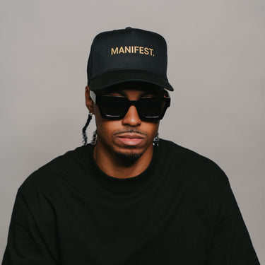 Manifest V2 Snapback Hat (BLACK/MUSTARD)