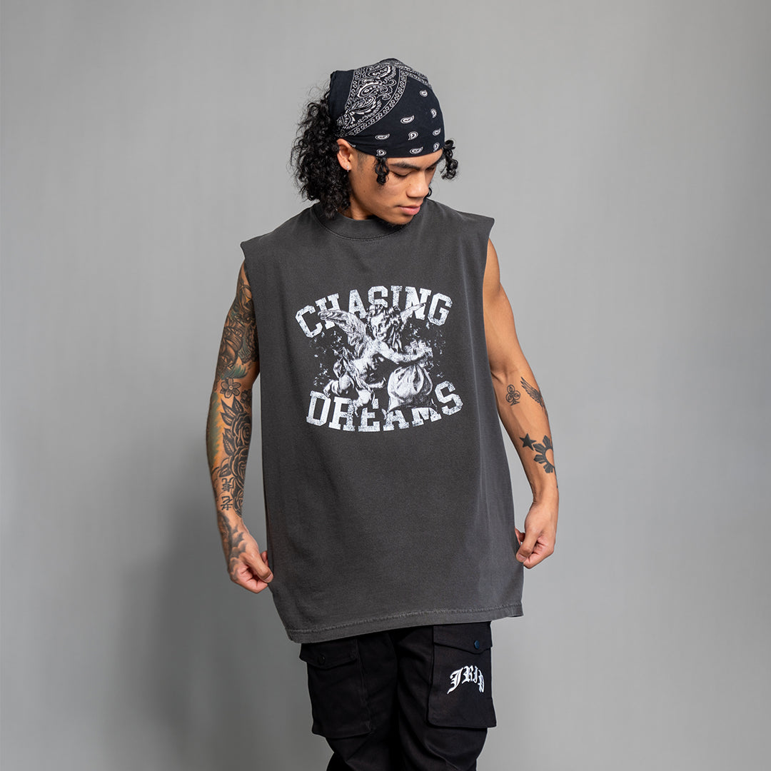 Chasing Dreams Muscle Tee (VINTAGE BLACK)