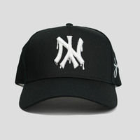 NY Dripping Snapback Hat (BLACK)