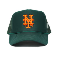 NY Dripping Trucker Hat (GREEN)