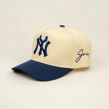 NY Snapback Hat (CREAM/NAVY)