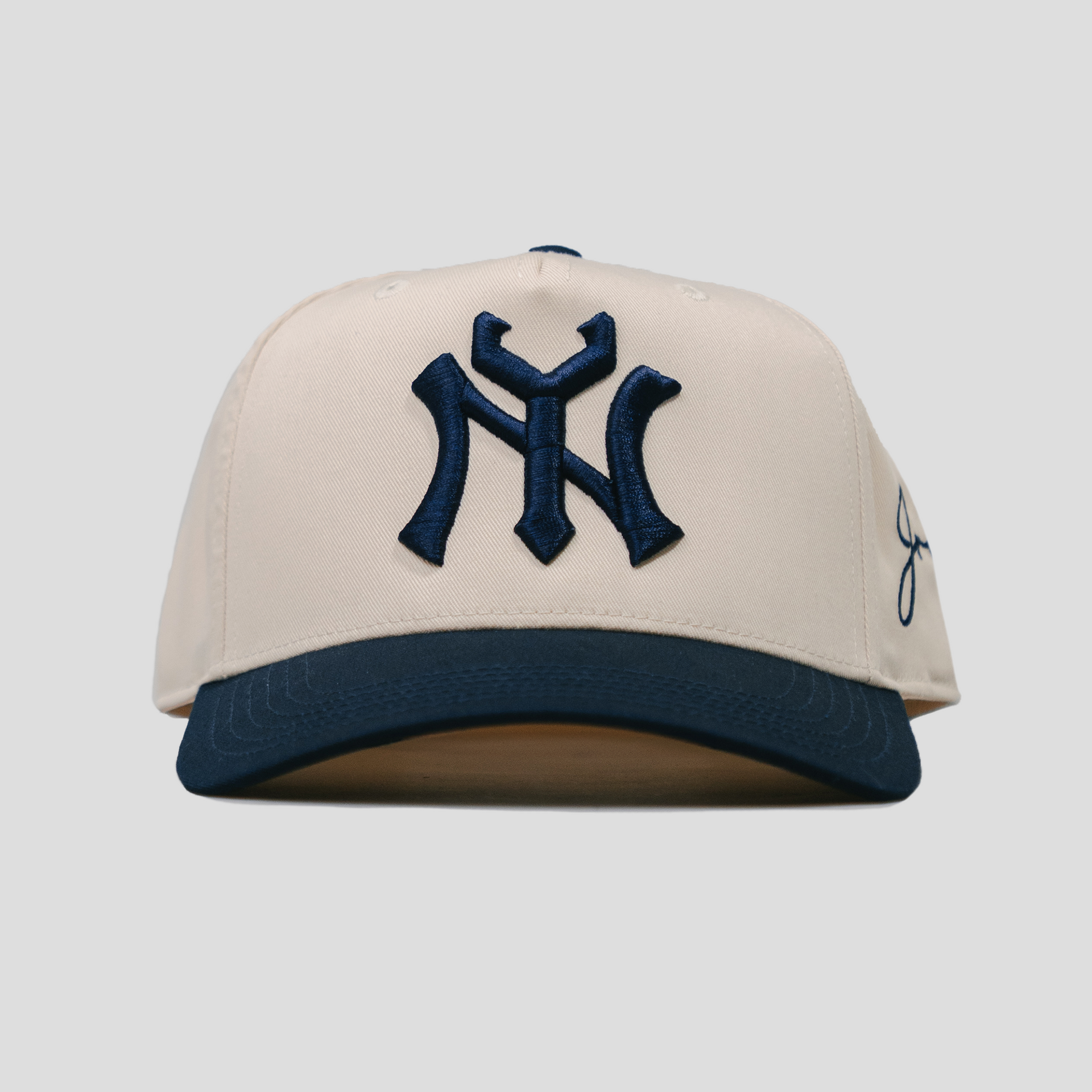 NY Snapback Hat (CREAM/NAVY) – JRIP LA