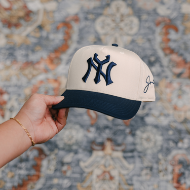 NY Snapback Hat (CREAM/NAVY)