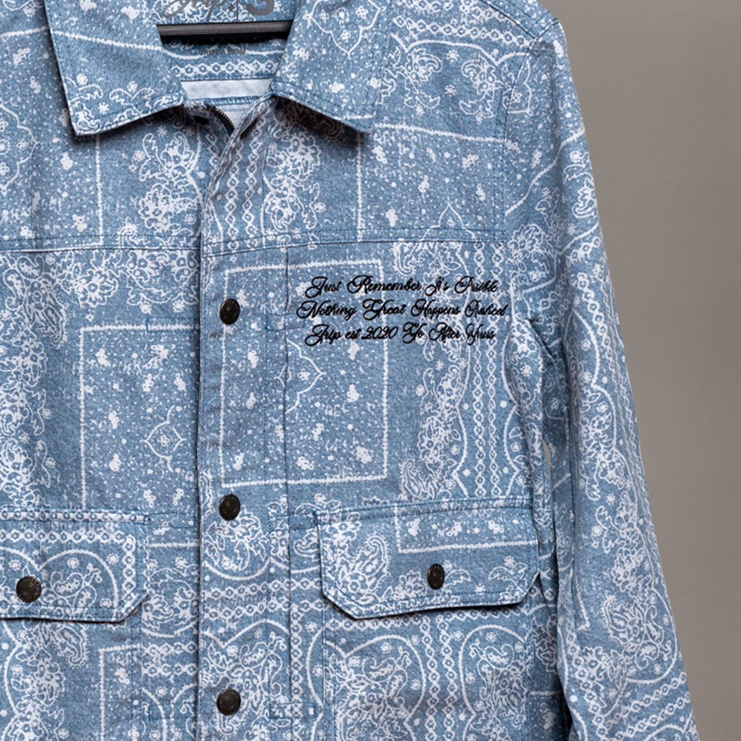 Paisley Work Jacket (LIGHT BLUE)