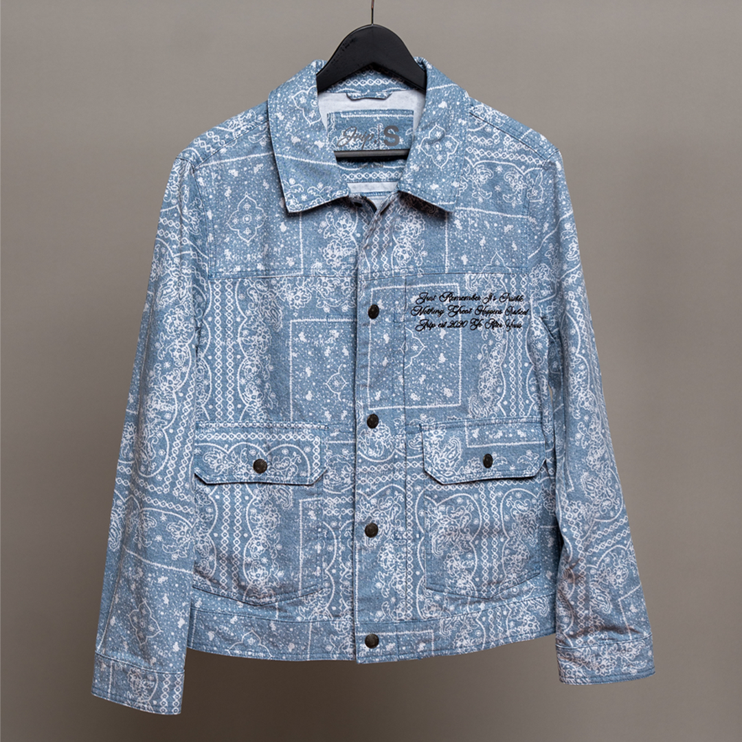 Paisley Work Jacket (LIGHT BLUE)