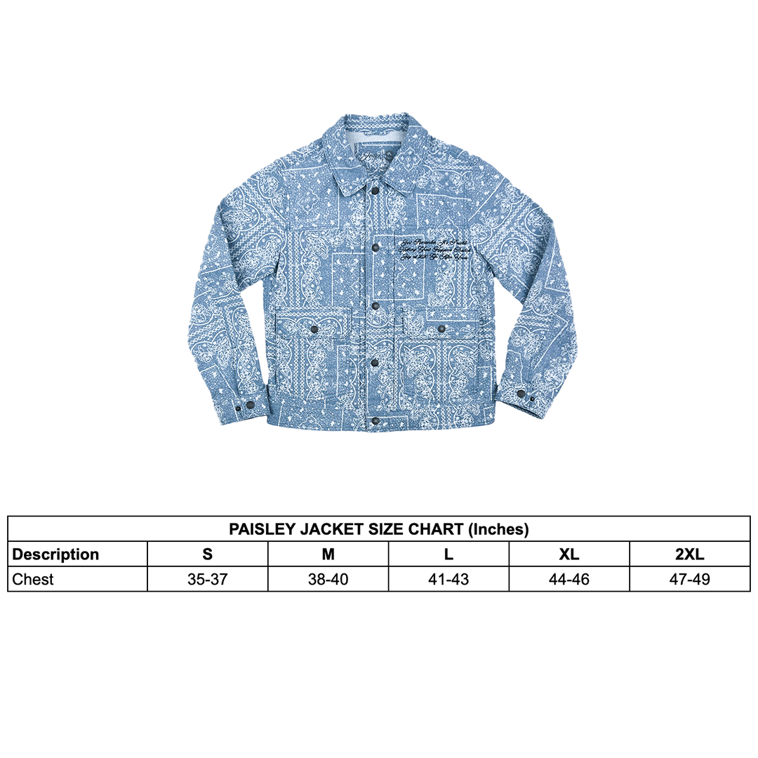 Paisley Work Jacket (LIGHT BLUE)