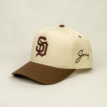 SD Snapback Hat (CREAM/BROWN)