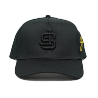 SF Dripping Snapback Hat (BLACK/BLACK)