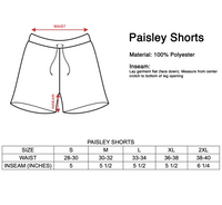 PAISLEY SHORTS (BROWN)