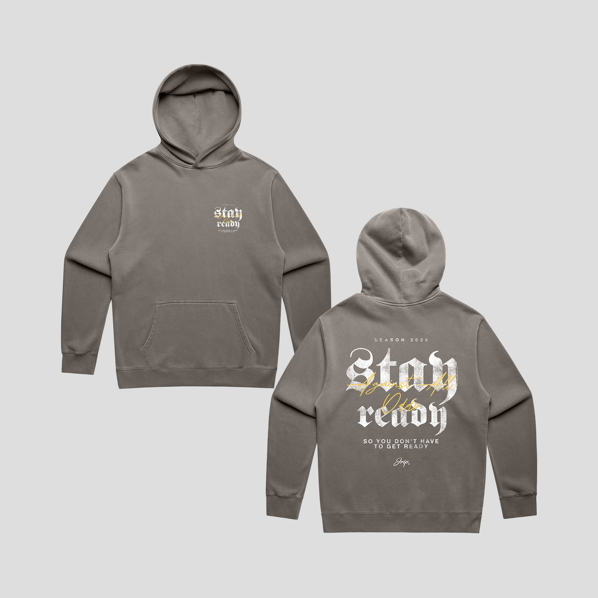 Stay Ready Hoodie (FADED GREY) – JRIP LA