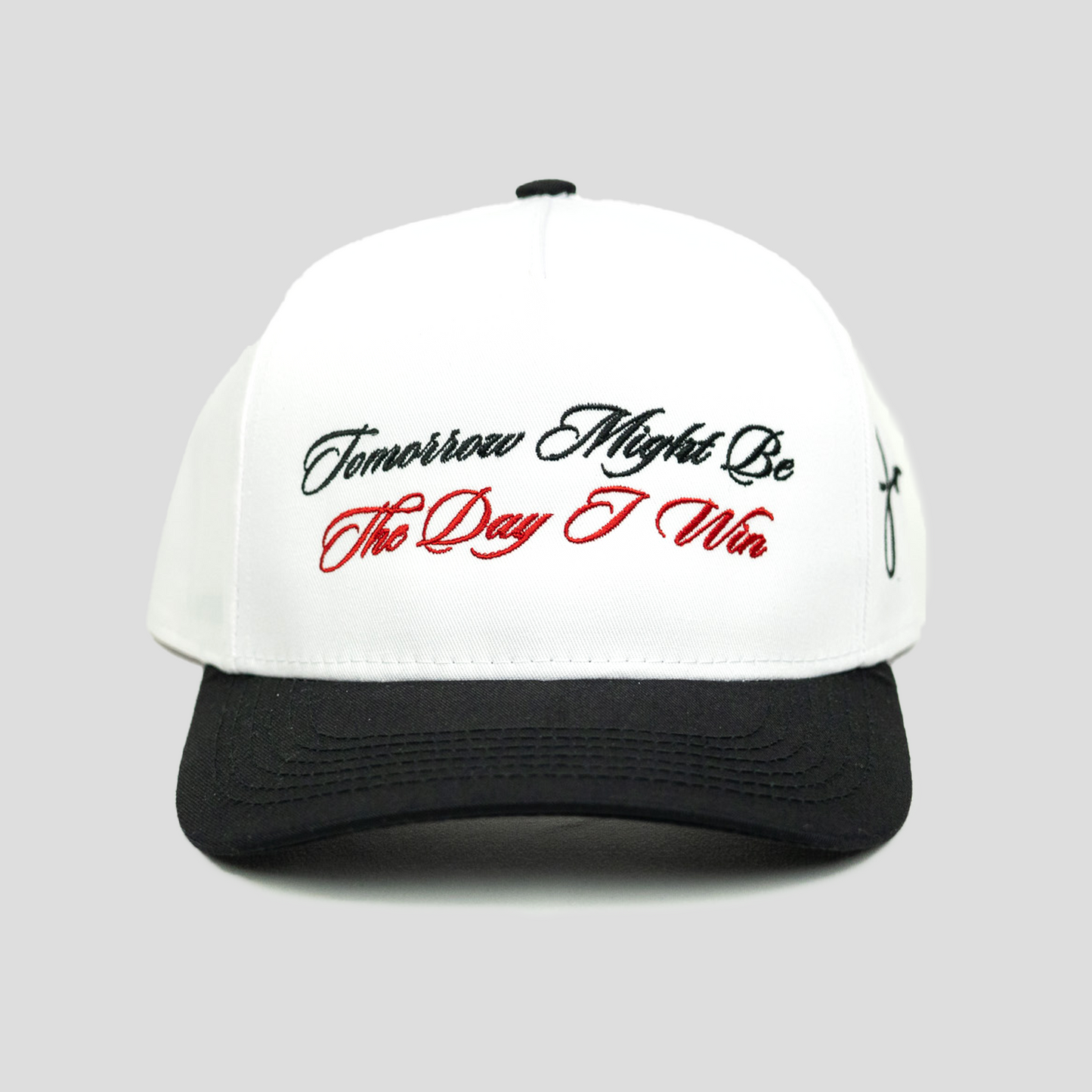 Tomorrow Might Be Snapback Hat (WHITE/BLACK/RED)