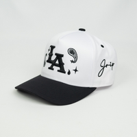 LA Paisley Snapback Hat (WHITE/BLACK)