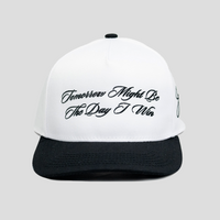 Tomorrow Might Be Snapback Hat (WHITE/BLACK)