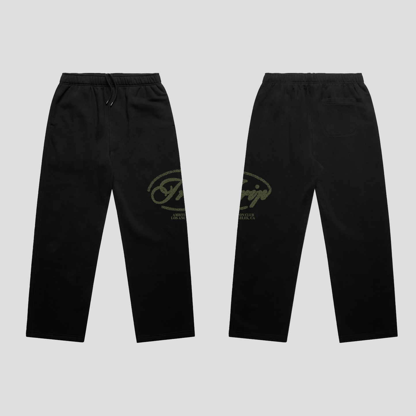 Ambition Club Straight Leg Sweatpants (BLACK)