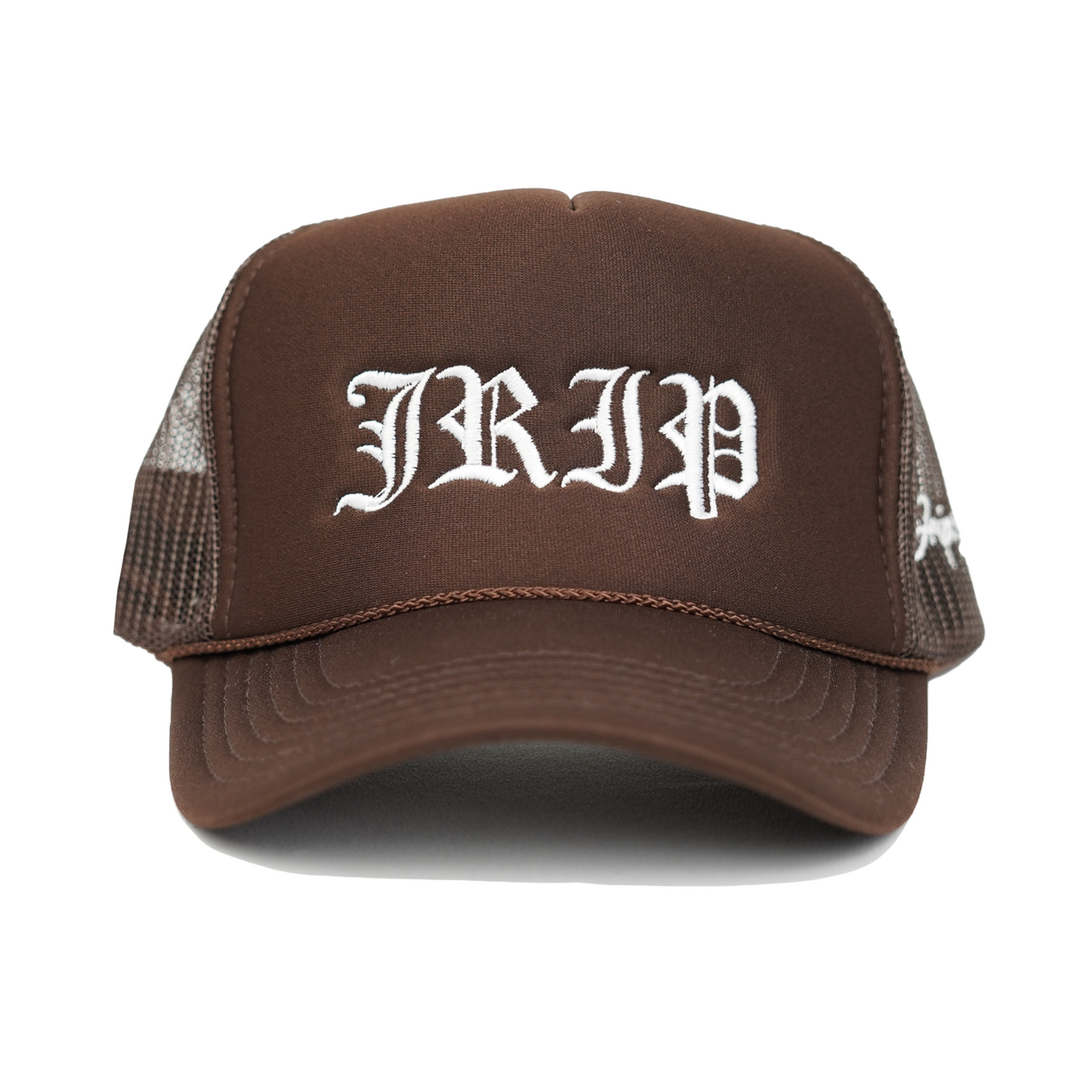 Jrip Script Trucker Hat (BROWN)