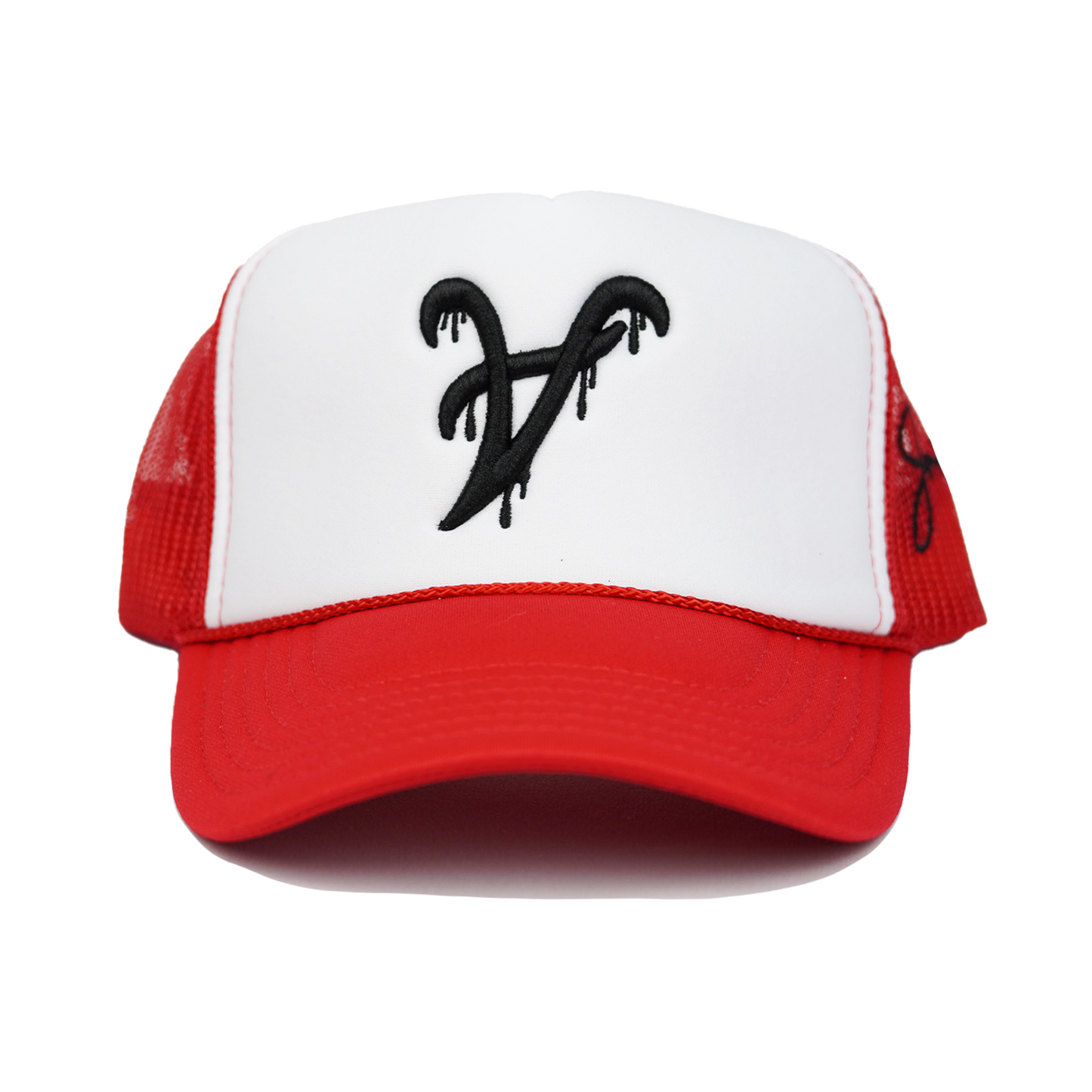 ATL Dripping Trucker Hat (WHITE/RED)