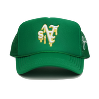 A Dripping Trucker Hat (GREEN)