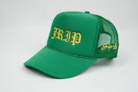 Jrip Script Trucker Hat (KELLY GREEN)