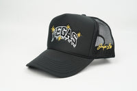 Vegas Dripping Trucker Hat (BLACK/GOLD)