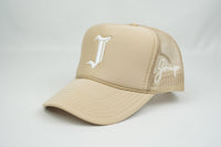 "J" Signature Trucker Hat (KHAKI)