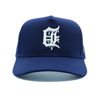 Detroit Dripping Snapback Hat (NAVY)