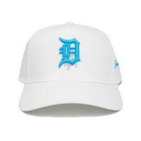 Detroit Dripping v2 Snapback Hat (WHITE)