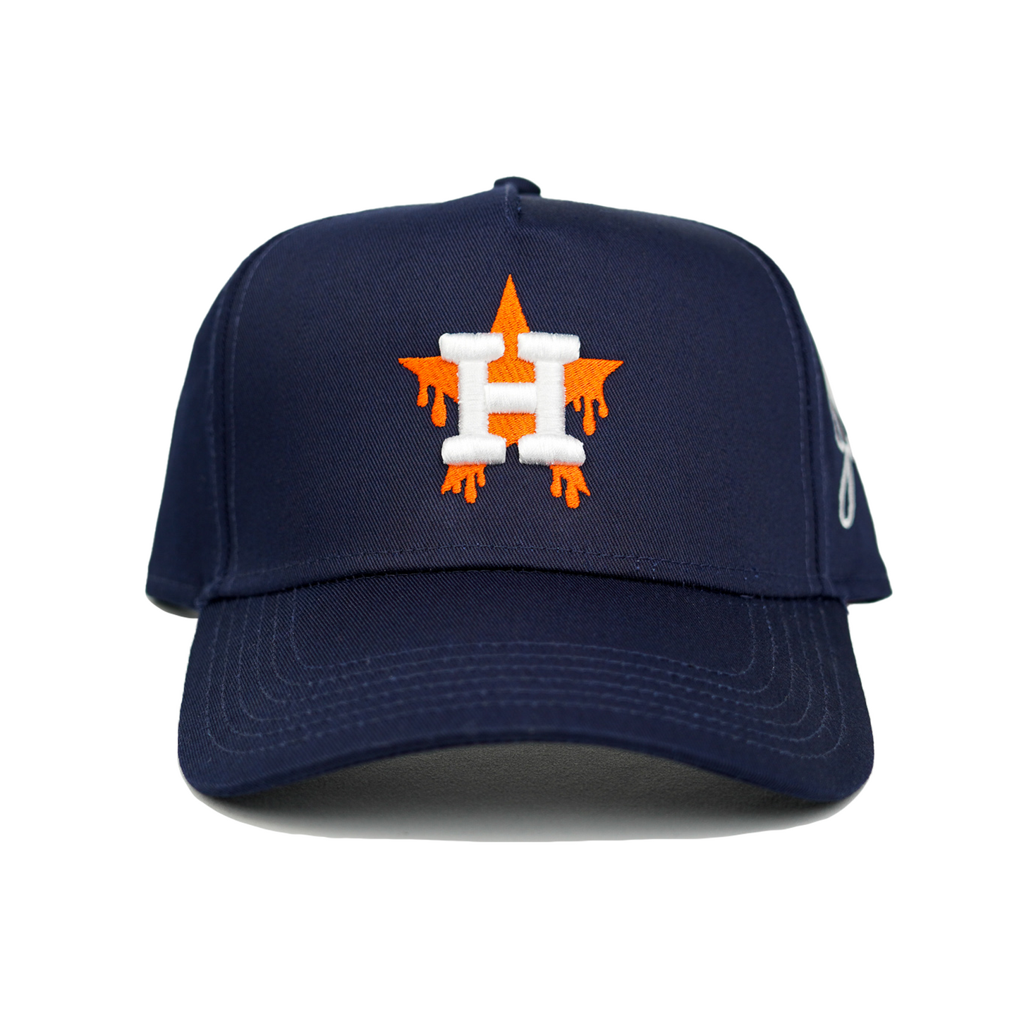 H-Town Dripping Snapback Hat (NAVY BLUE)