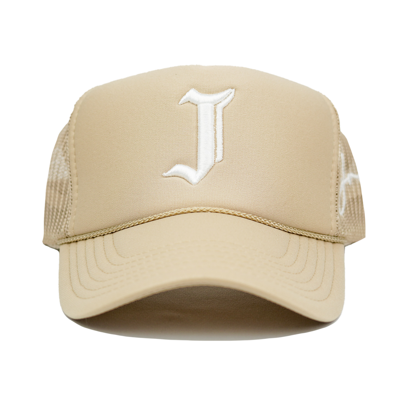 "J" Signature Trucker Hat (KHAKI)