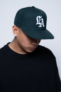 OLD ENGLISH LA FITTED HAT (GREEN)