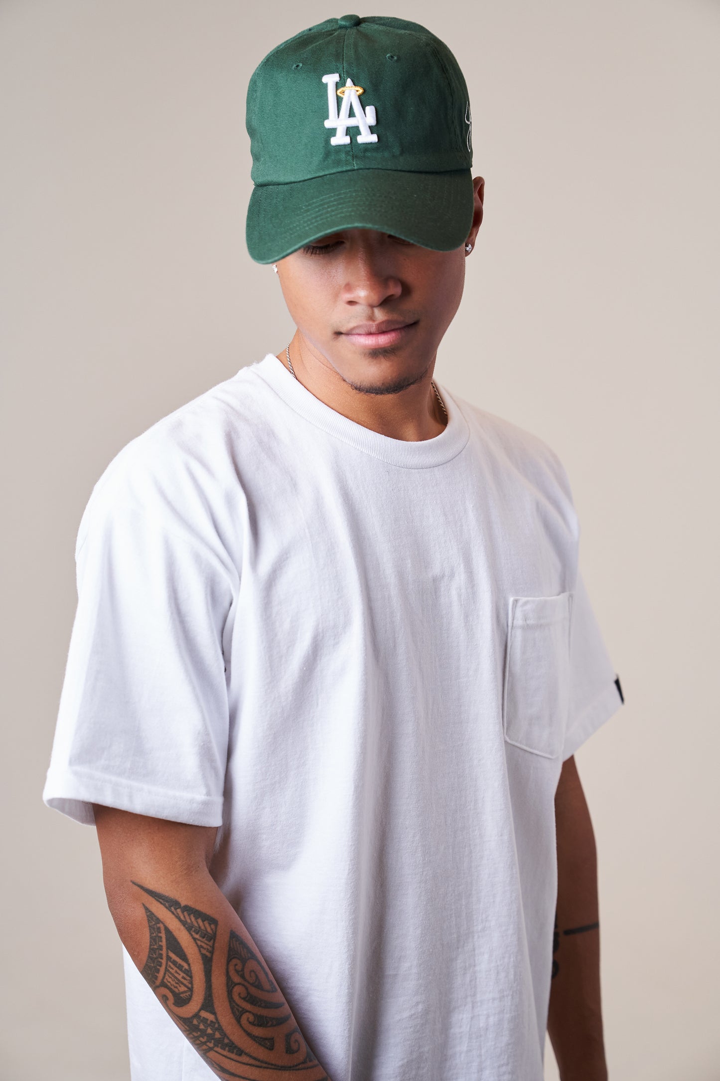 LA Halo Dad Hat (Forest Green)