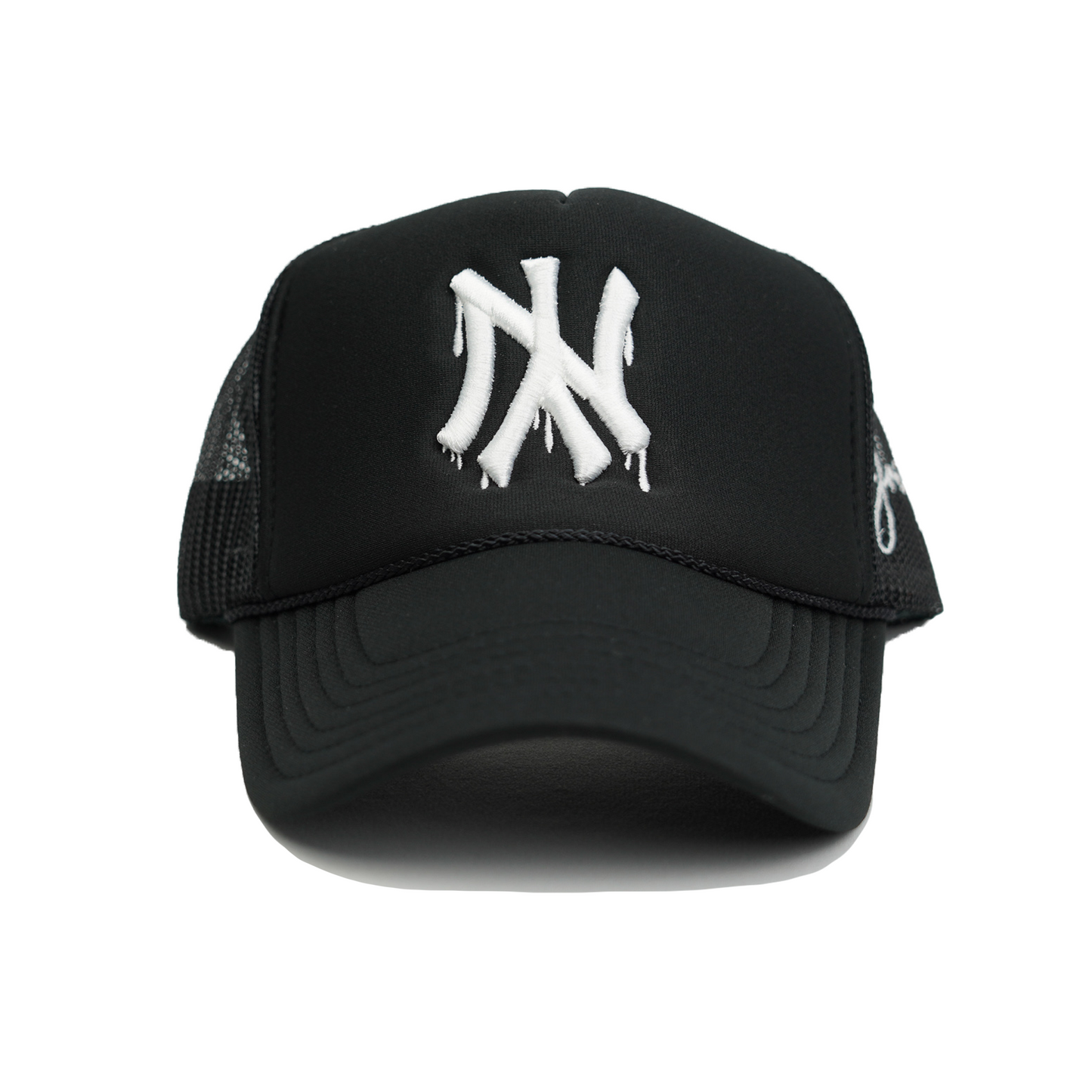 NY Dripping Trucker Hat (BLACK)