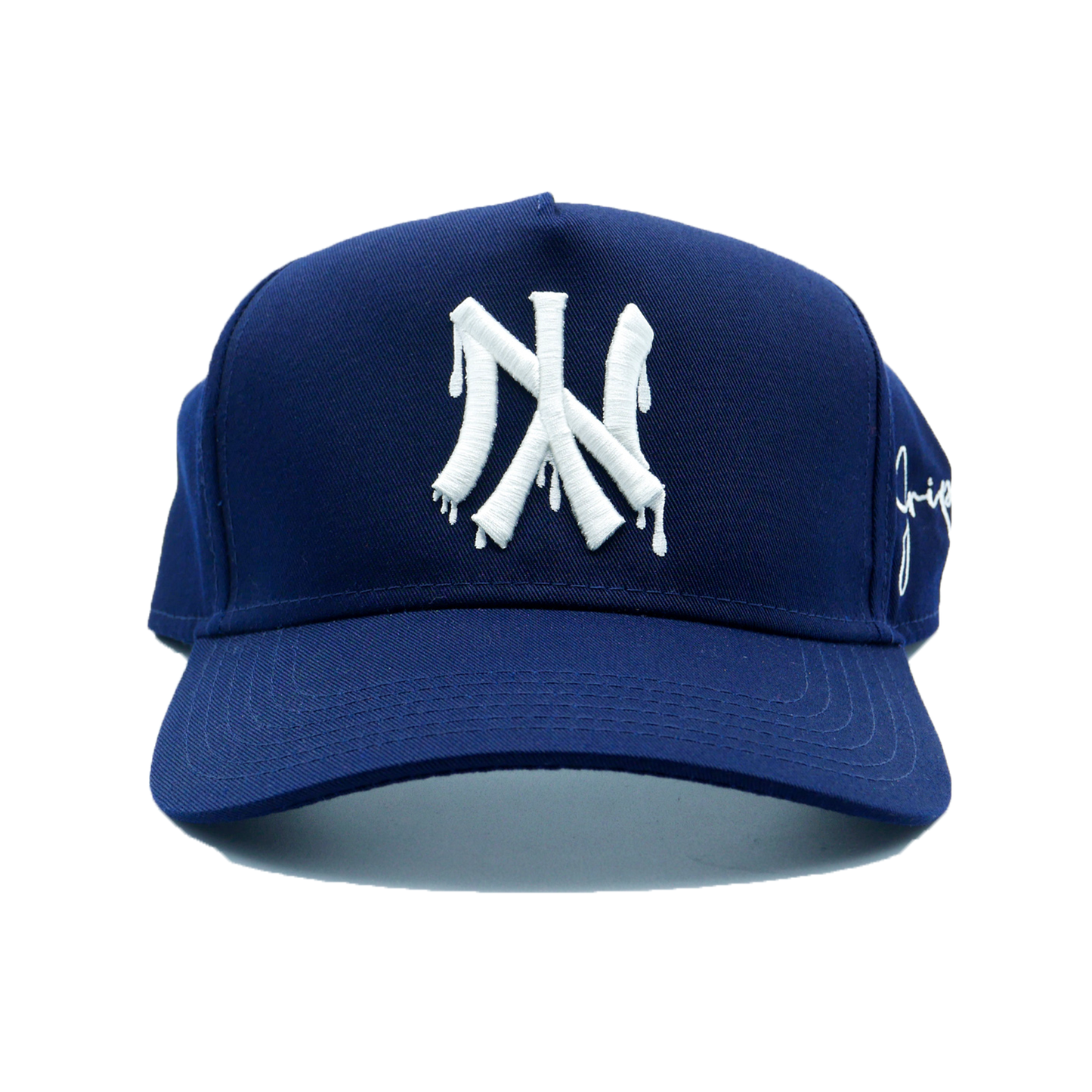 NY Dripping Snapback Hat (NAVY)