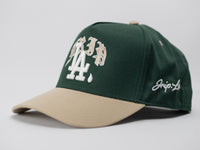 Jrip LA Snapback Hat (FOREST GREEN/KHAKI)