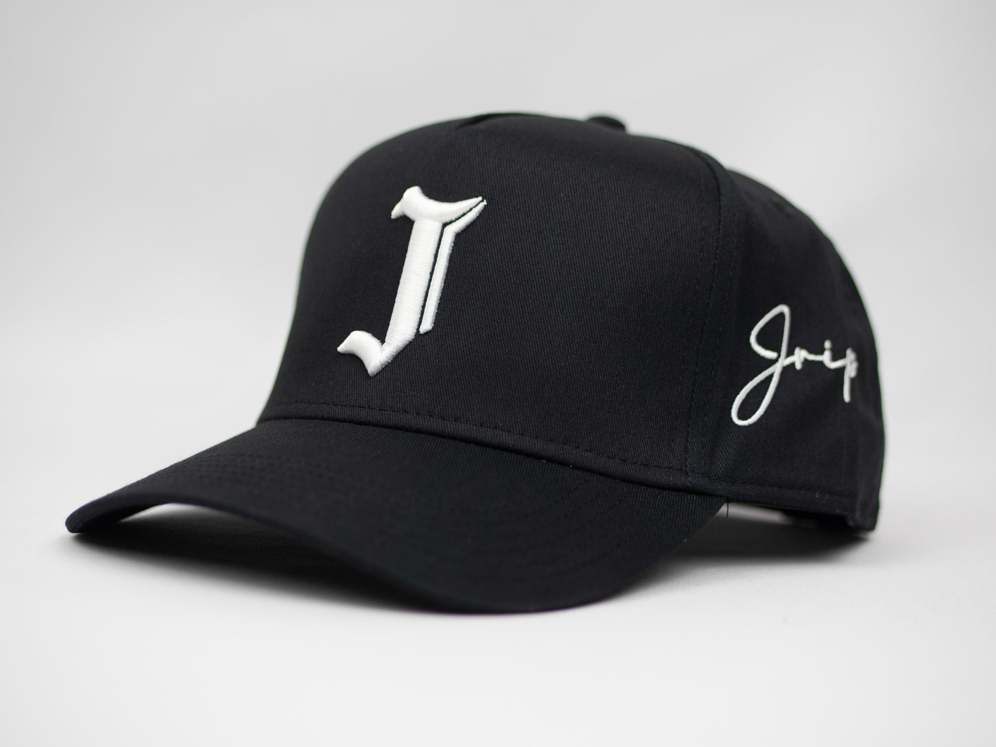 "J" Signature Snapback Hat (BLACK)