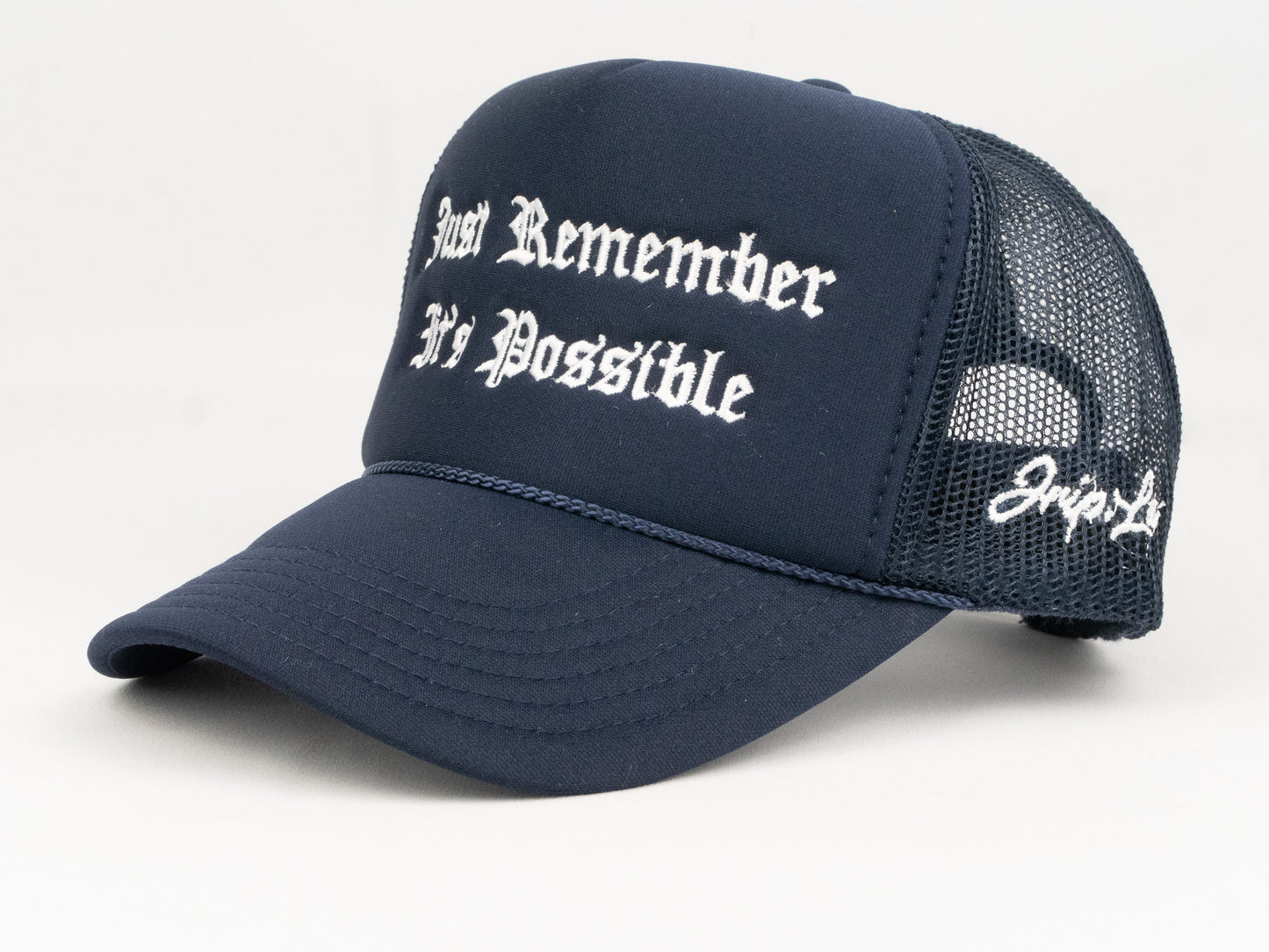 Just Remember It's Possible Trucker Hat (NAVY BLUE)