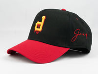 P Dripping Snapback Hat (BLACK/RED)