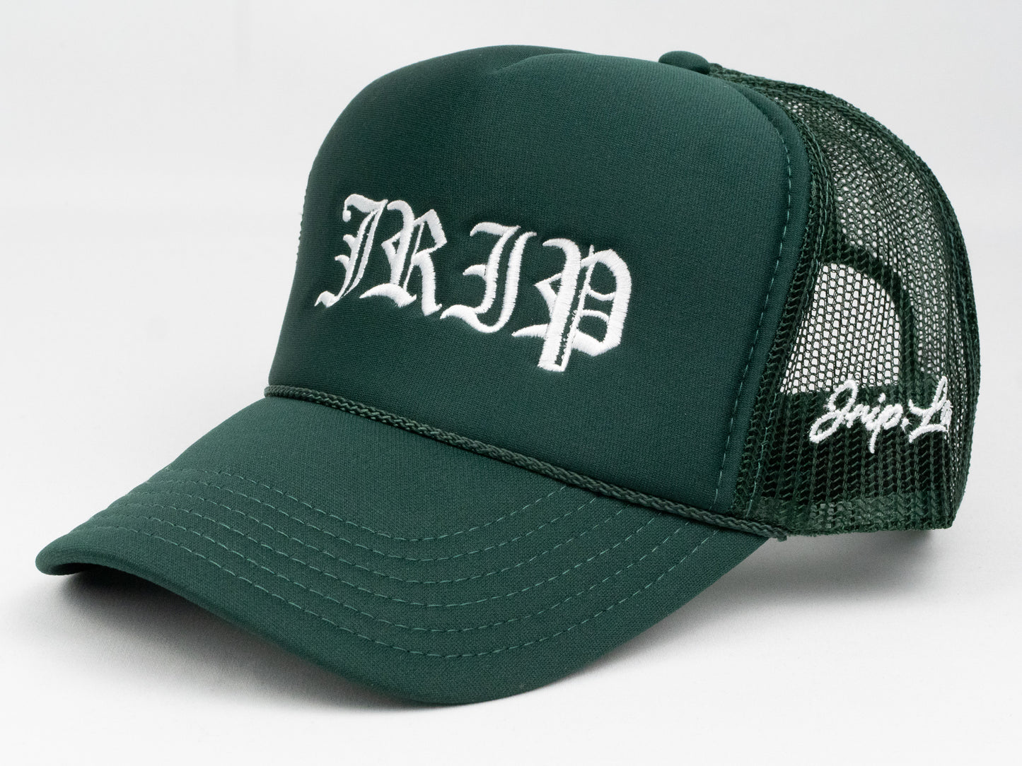 Jrip Script Trucker Hat (GREEN)