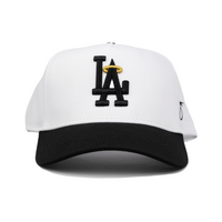 LA Halo Two-Tone Snapback Hat (WHITE/BLACK)
