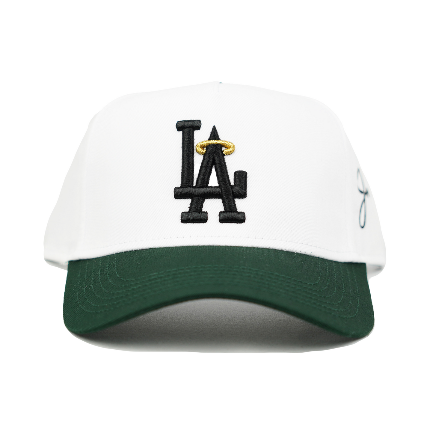 LA Halo Two-Tone Snapback Hat (WHITE/GREEN)